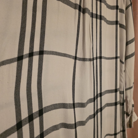 Old Navy Black and White Plaid Shirt Dress - Picture 3 of 5